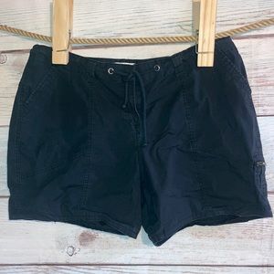 16 black cargo shorts by Avenue. Drawstring waist. Good condition..